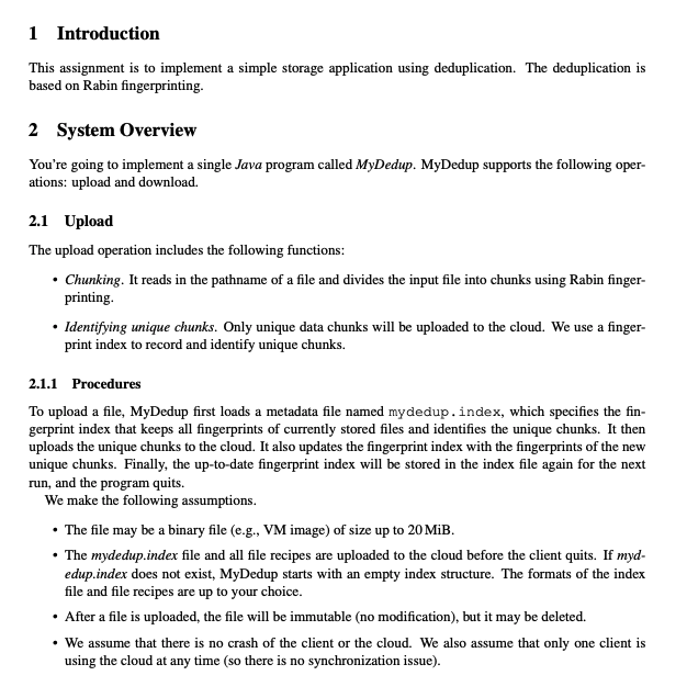 1 Introduction This assignment is to implement a