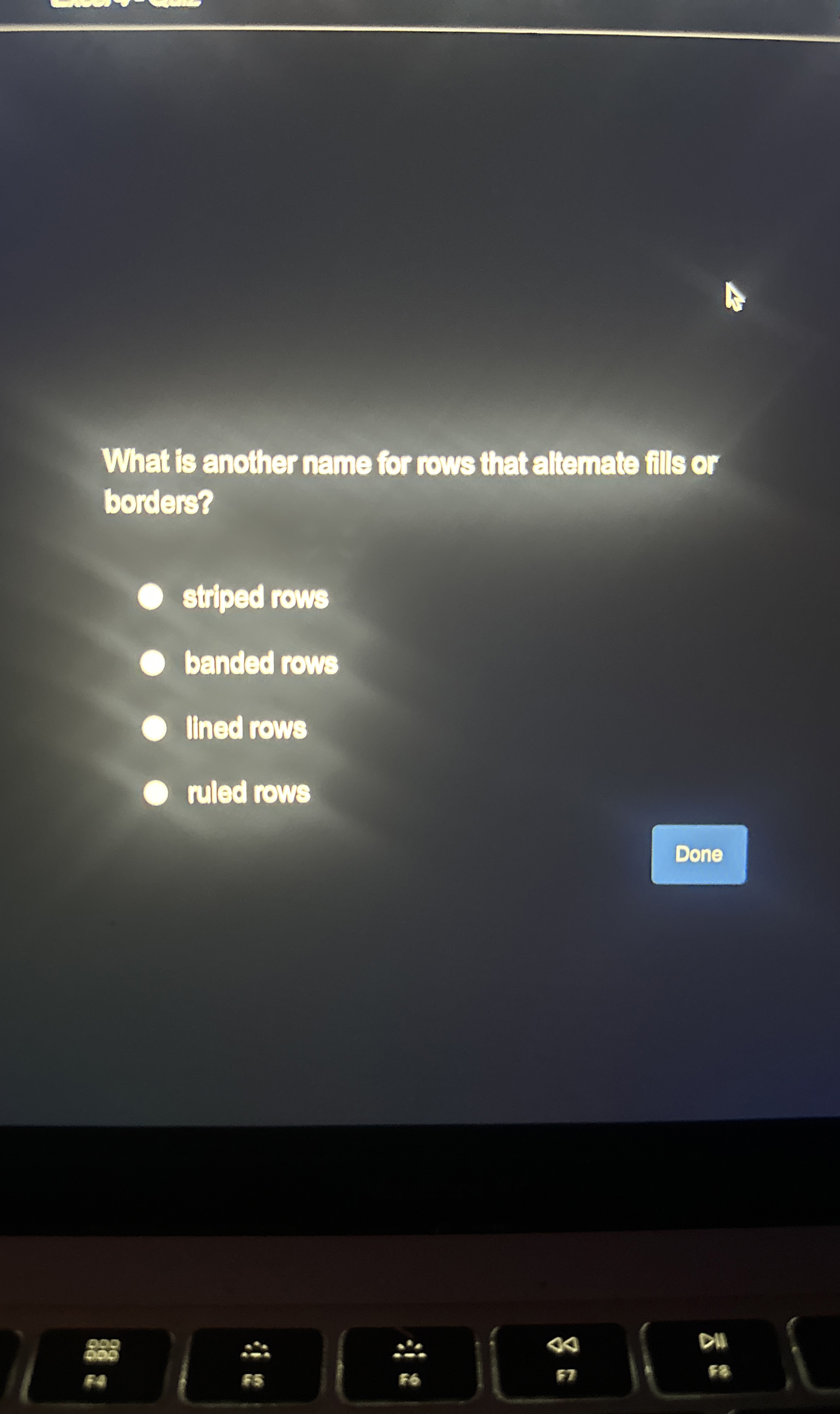 What is another name for rows that aliemate fills