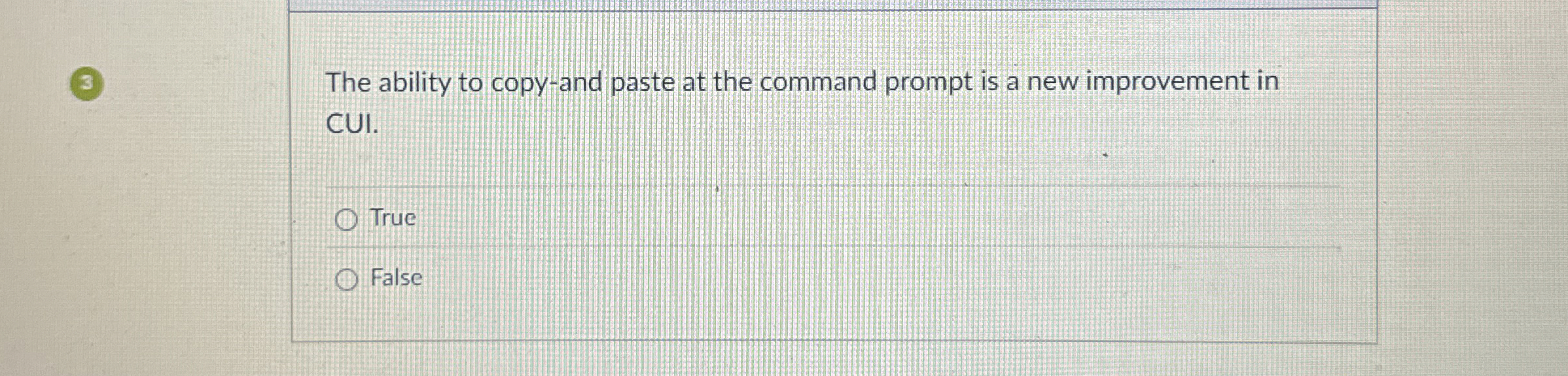 The ability to copy - and paste at the command
