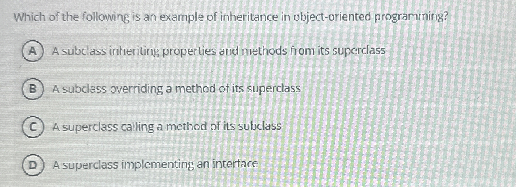 Which of the following is an example of