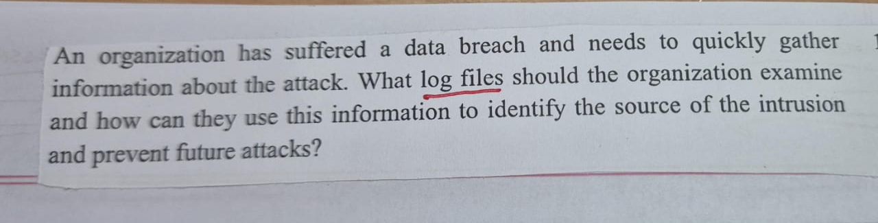 An organization has suffered a data breach and