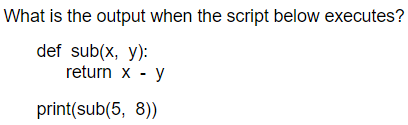 What is the output when the script below