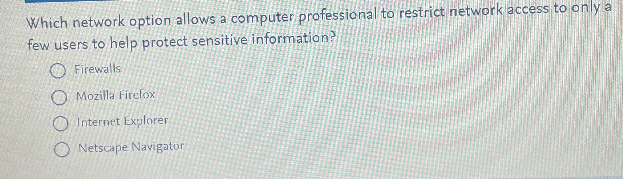 Which network option allows a computer