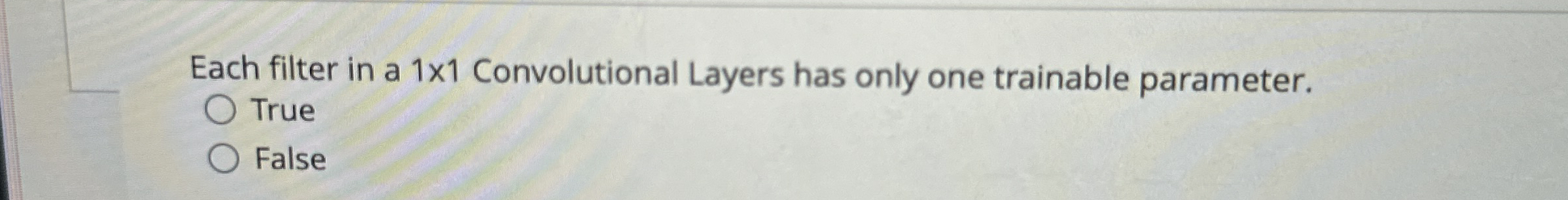 Each filter in a 1 \ times 1 Convolutional Layers