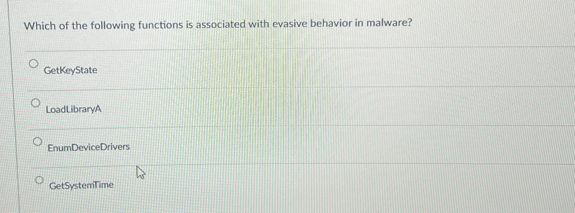 Which of the following functions is associated