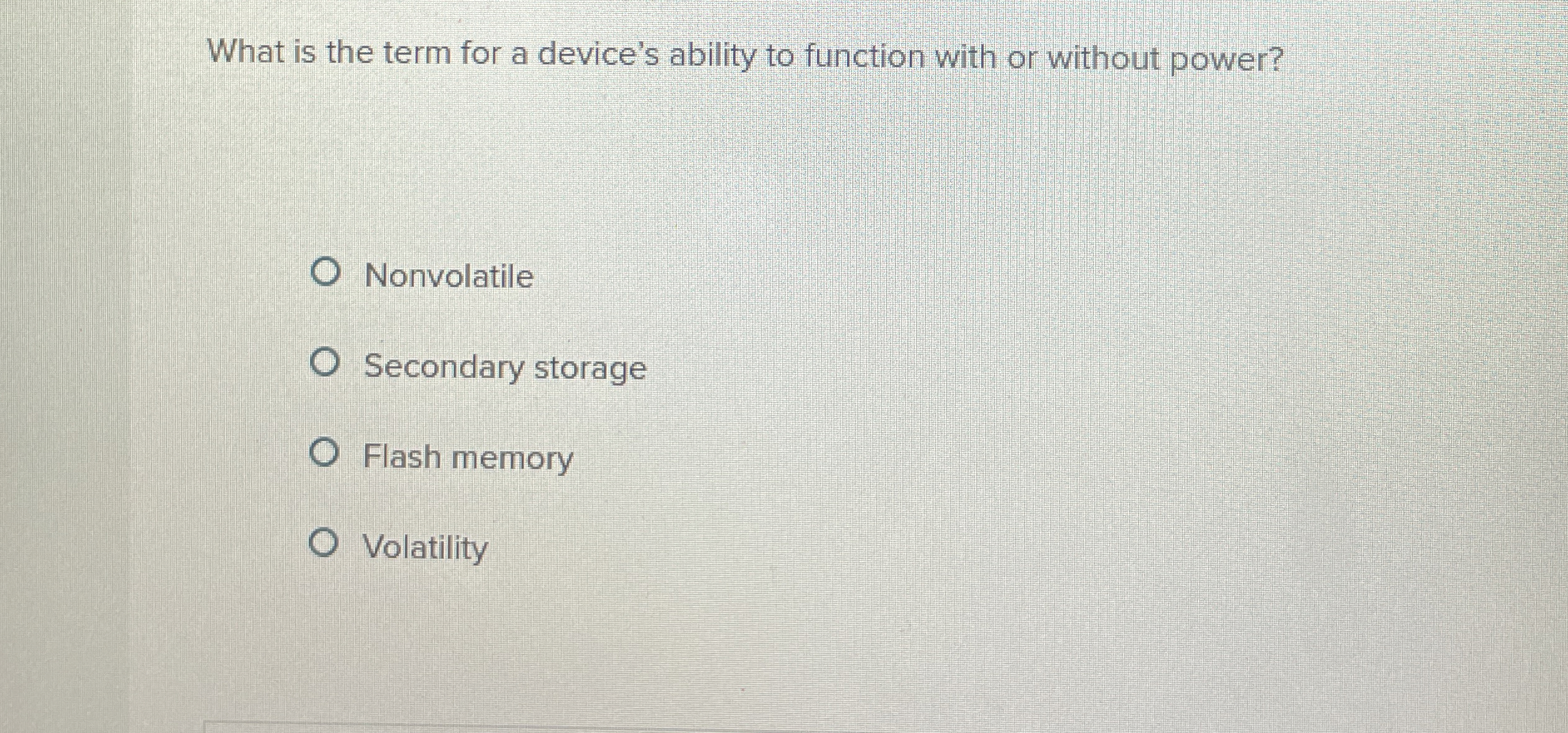 What is the term for a device's ability to