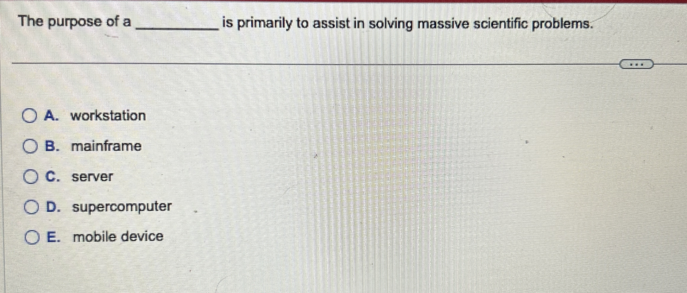 The purpose of a is primarily to assist in