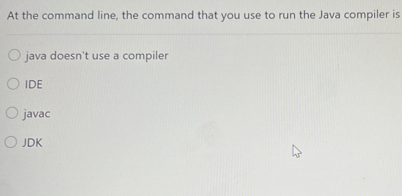 At the command line, the command that you use to