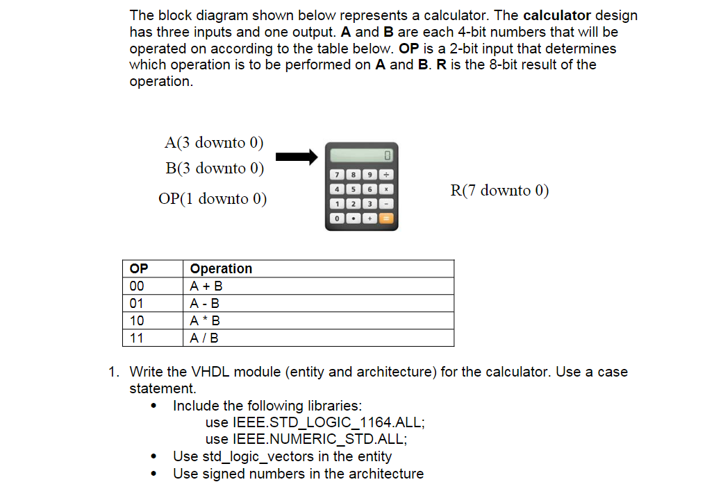 The block diagram shown below represents a