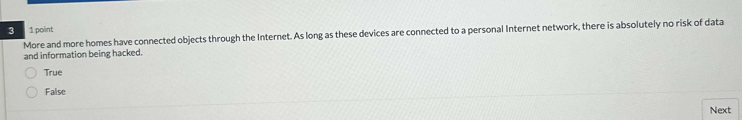 3 1 point More and more homes have connected
