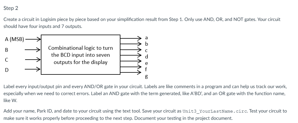 Step 1 Start from the design step. a . Read ch 8
