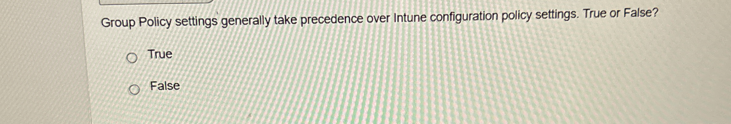 Group Policy settings generally take precedence