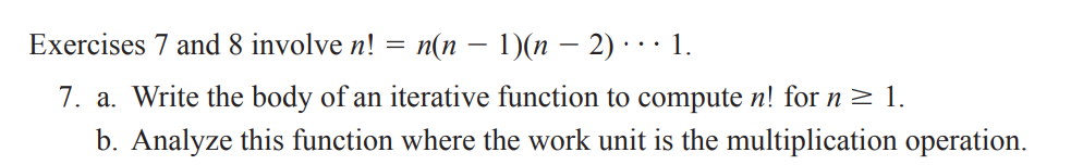 Exercises 7 and 8 involve n n ( n - 1 ) ( n - 2 )