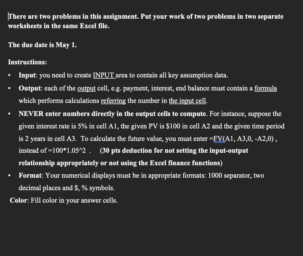 [There are two problems in this assignment. Put