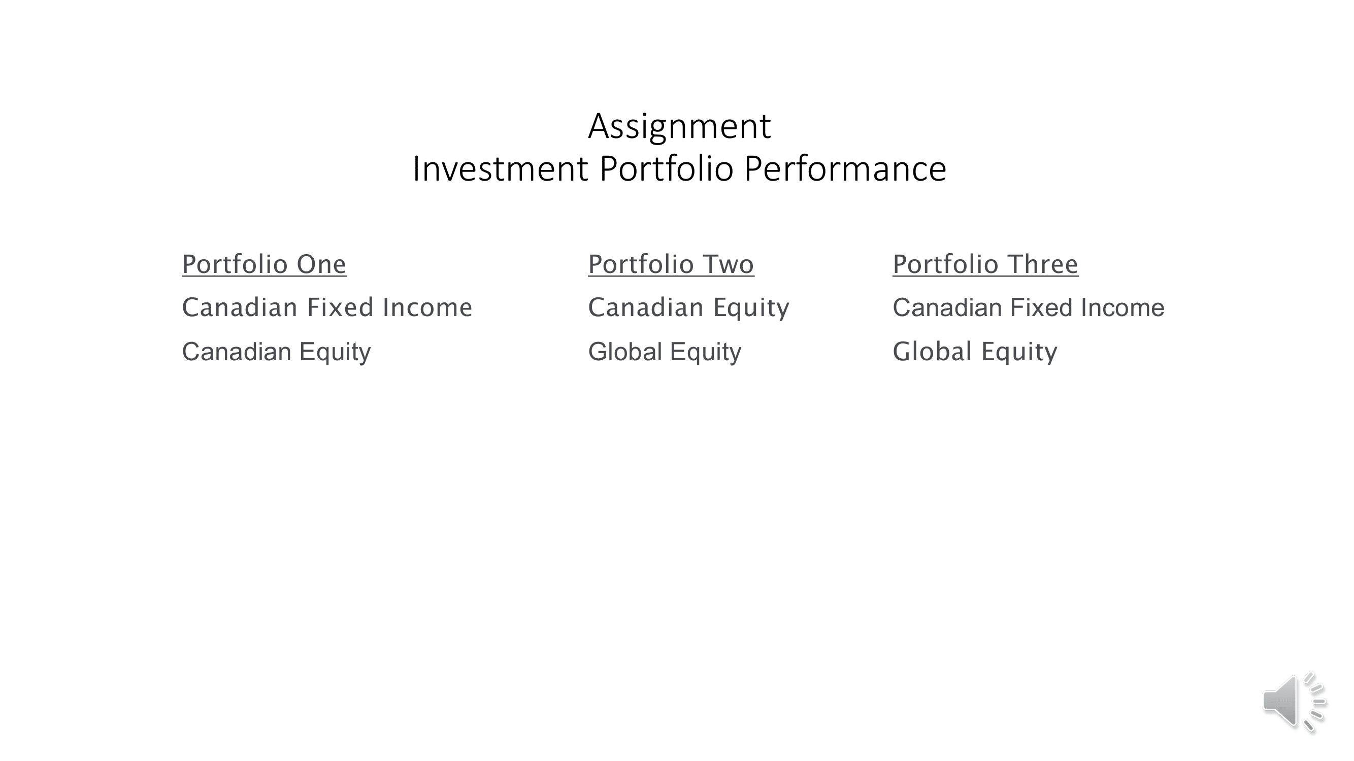 The assignment should include an Excel