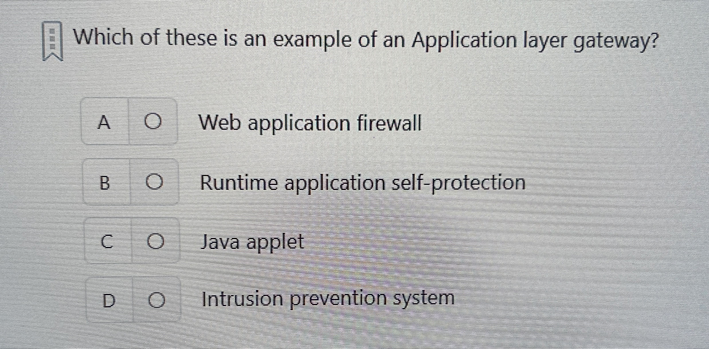 Which of these is an example of an Application