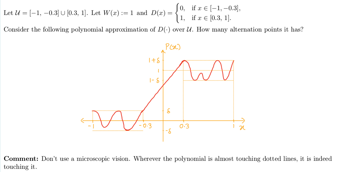 Let U = [ - 1 , - 0 . 3 ] [ 0 . 3 , 1 ] . Let W (