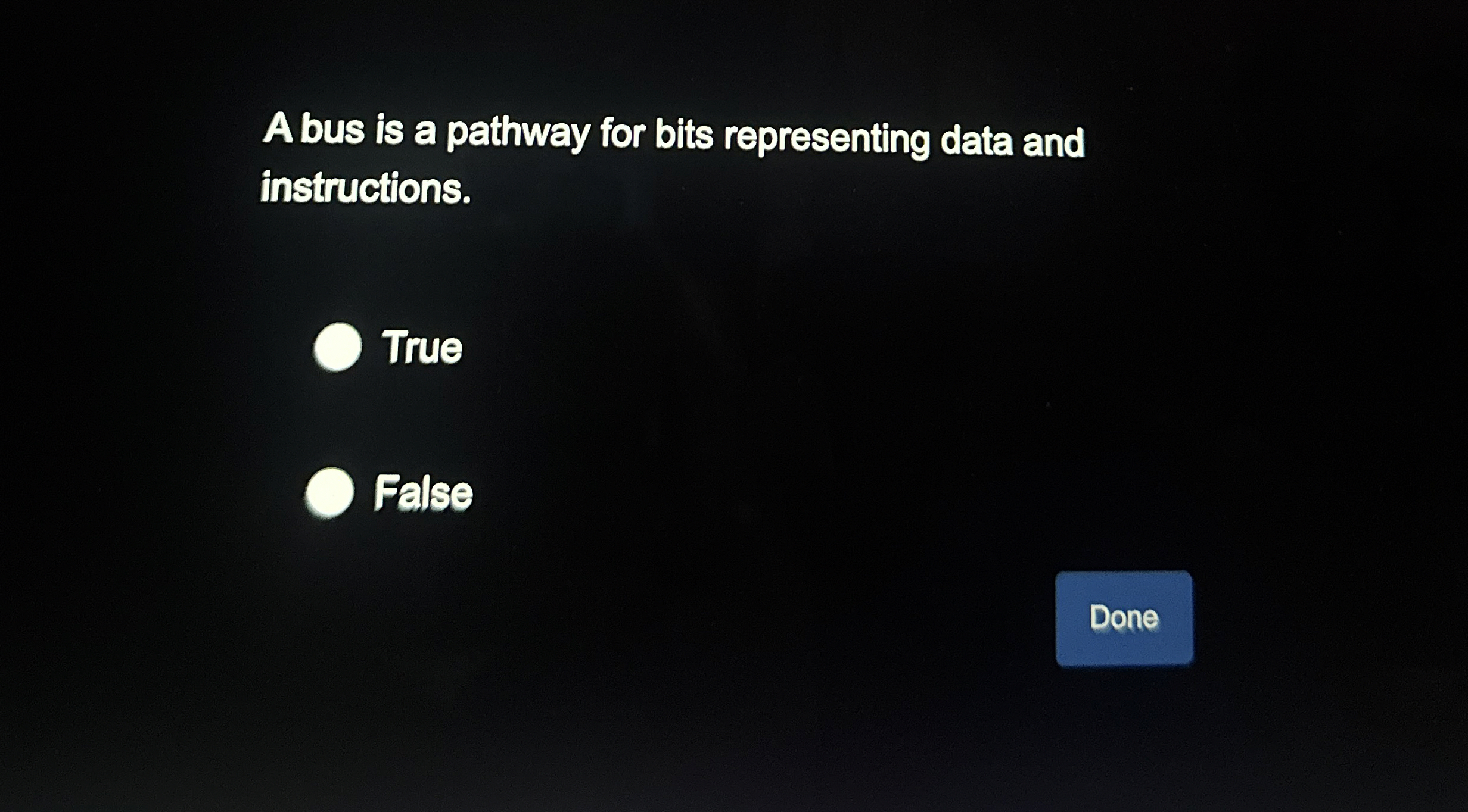 A bus is a pathway for bits representing data and