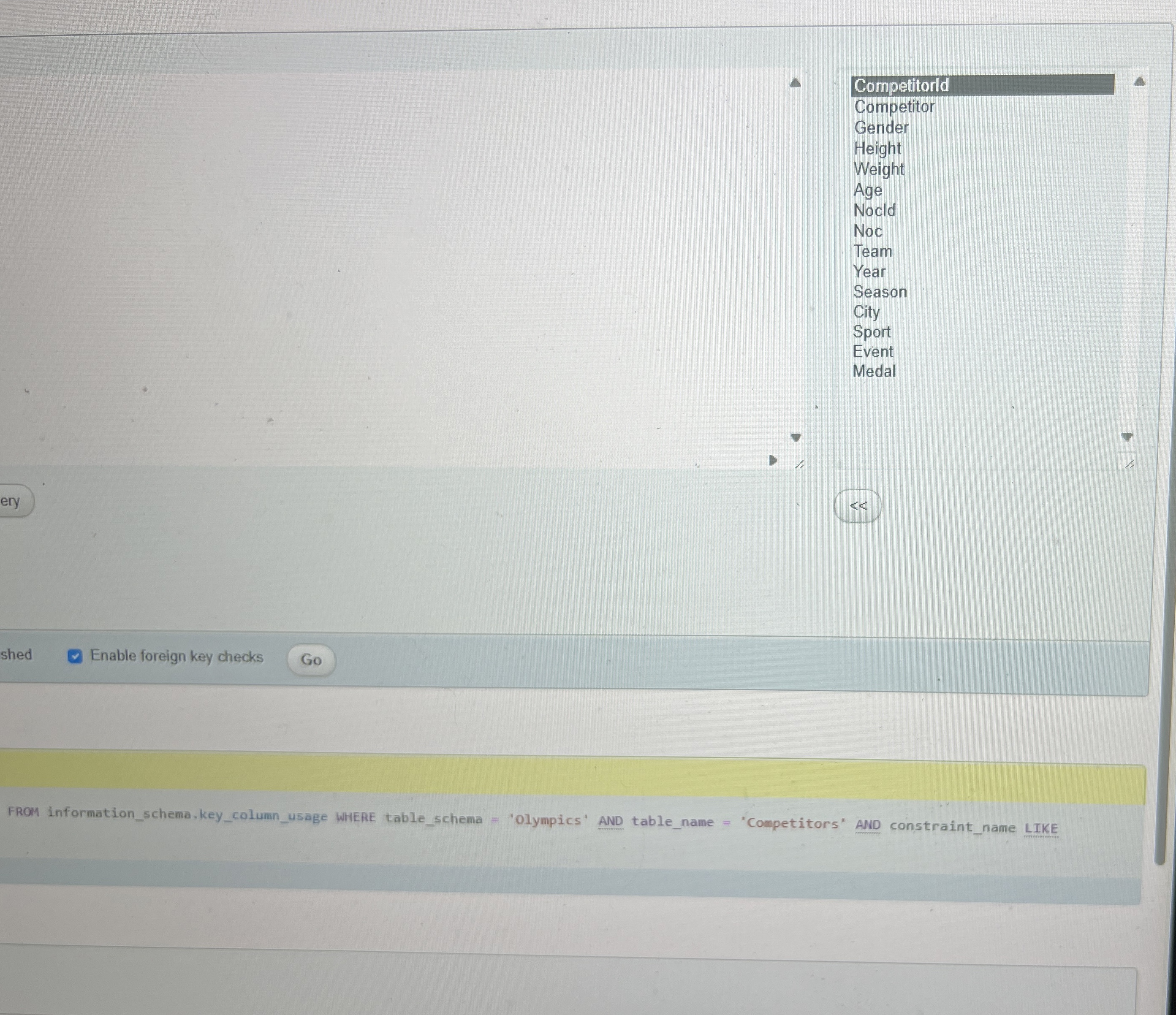 Need help with organizing code in Sql to find