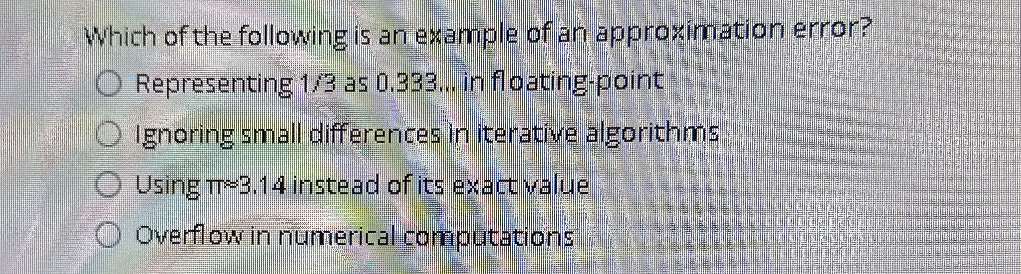 Which of the following is an example of an