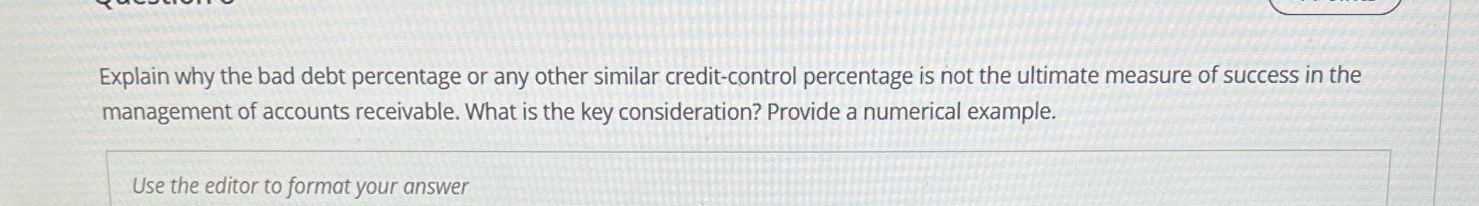 Provide the numerical example also Explain why
