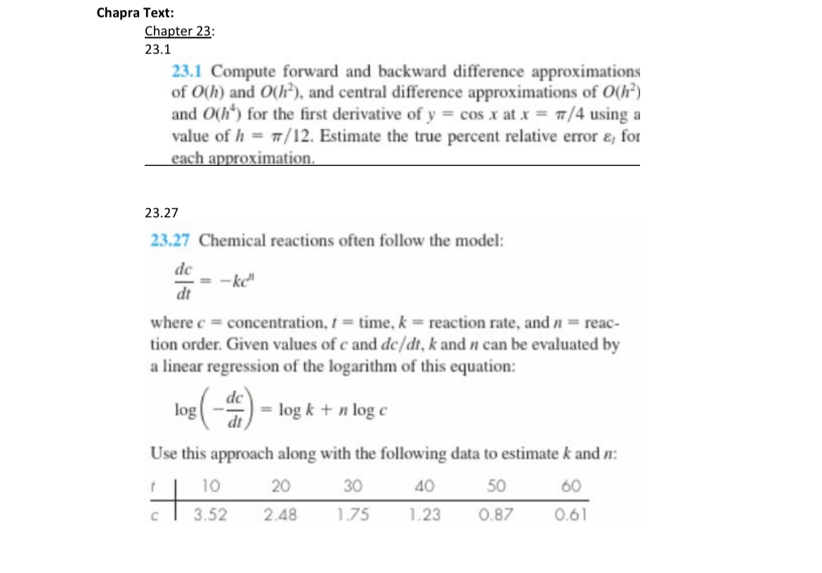 Chapra Text: Chapter 2 3 : 2 3 . 1 2 3 . 1