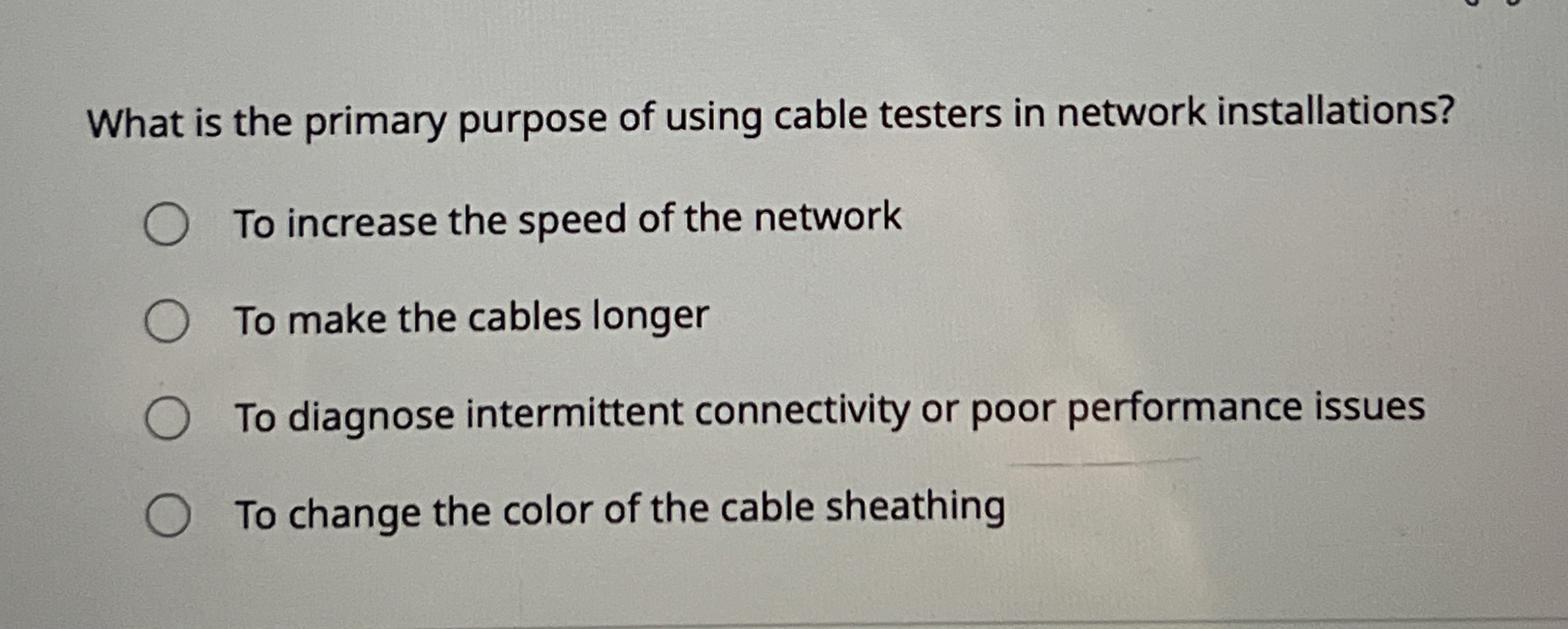 What is the primary purpose of using cable