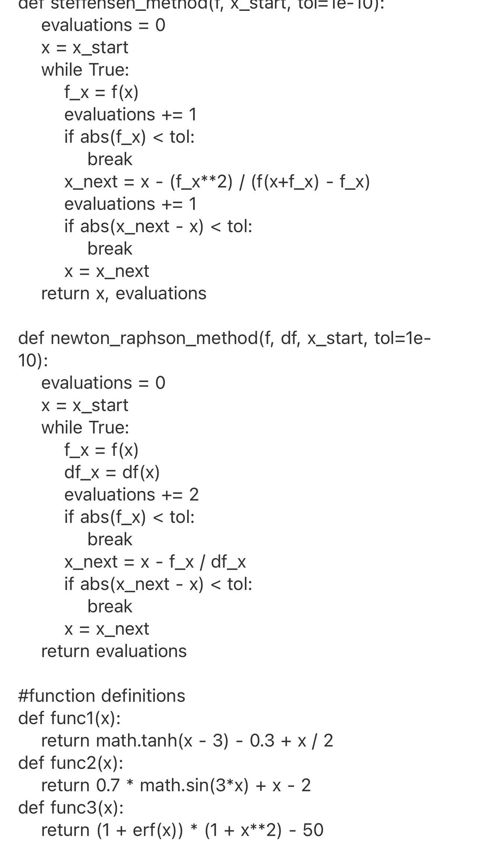 ( a ) the bisection method ( b ) Ridders' method