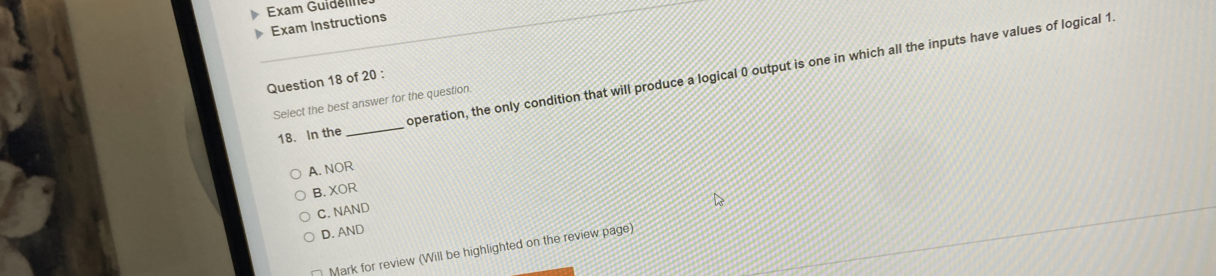 Exam Guidelli Exam Instructions Question 1 8 of 2