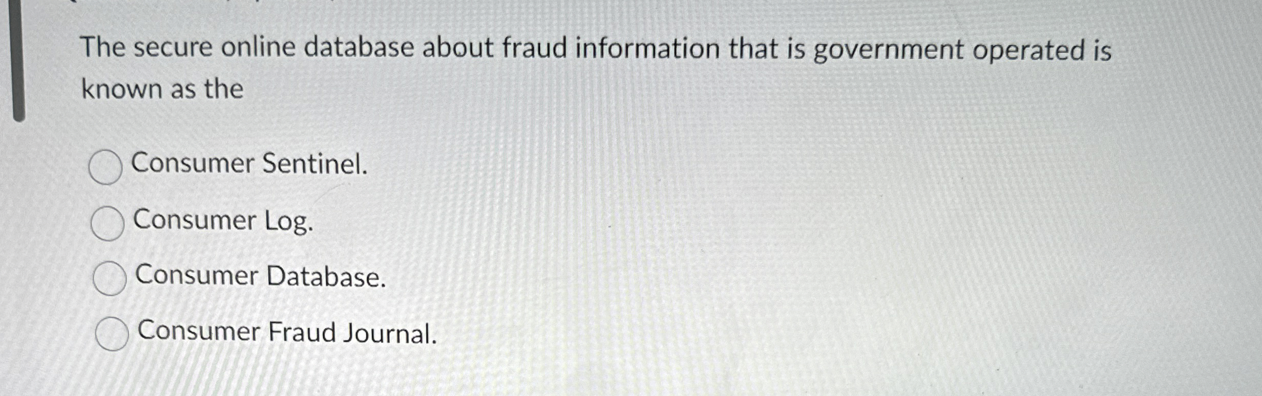 The secure online database about fraud