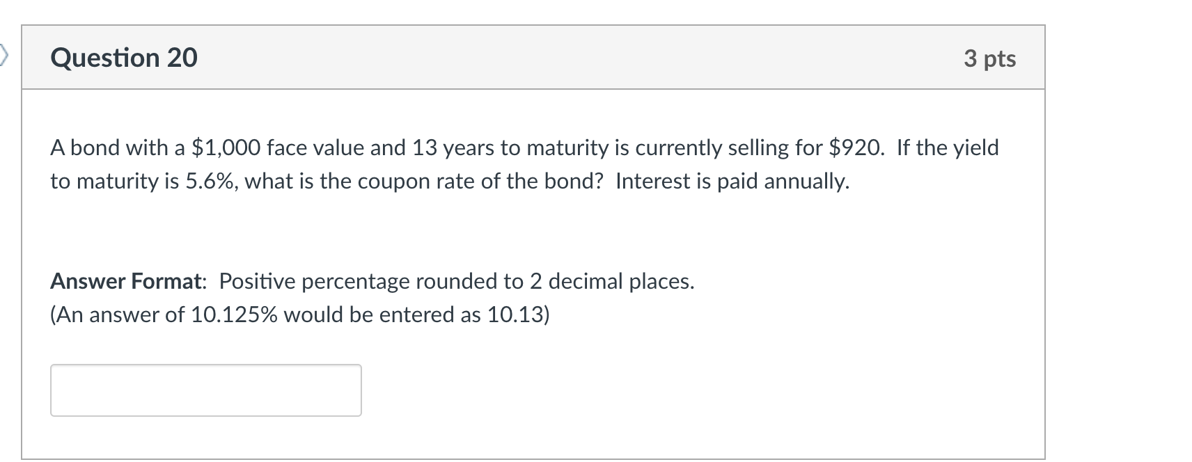 Question 19 3 pts Clair is a soccer player that