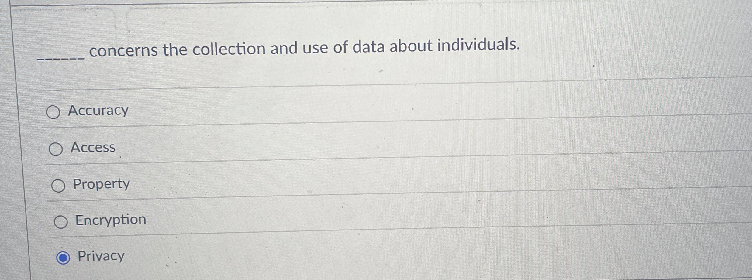 concerns the collection and use of data about