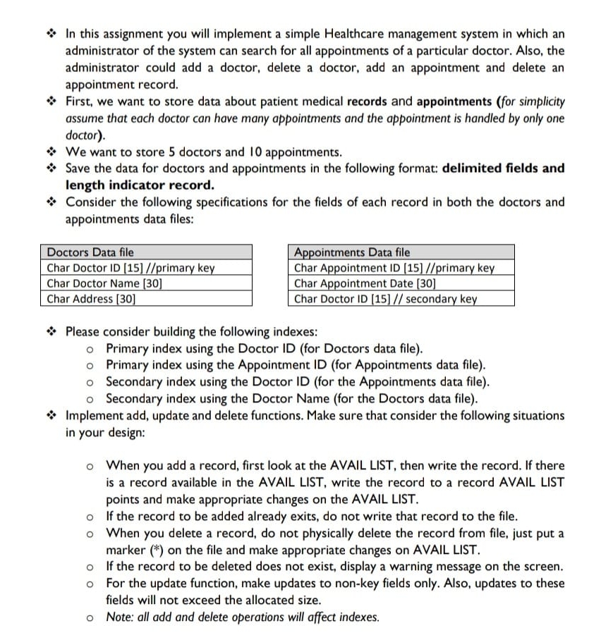 In this assignment you will implement a simple