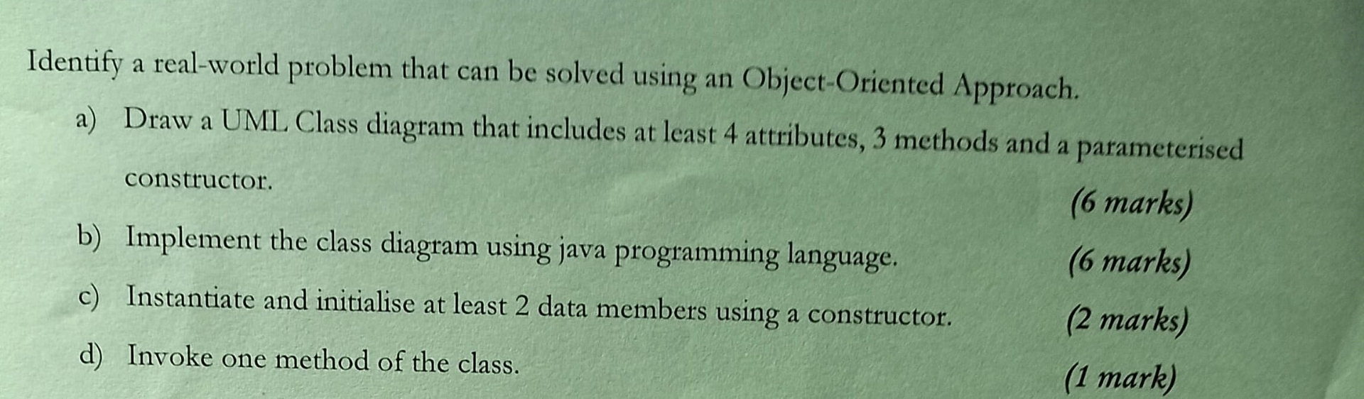 Identify a real - world problem that can be