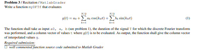 Problem 3 ( ) / ( ) Recitation ( ) / ( ) Mat