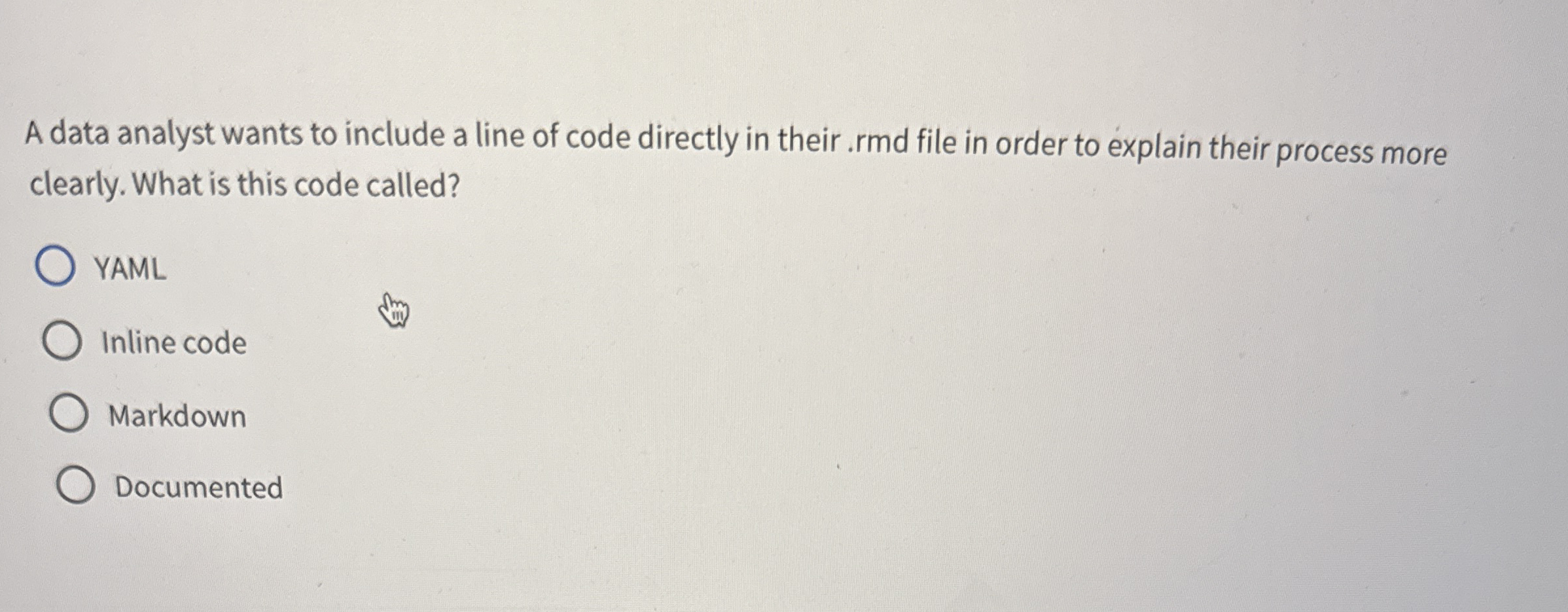 A data analyst wants to include a line of code