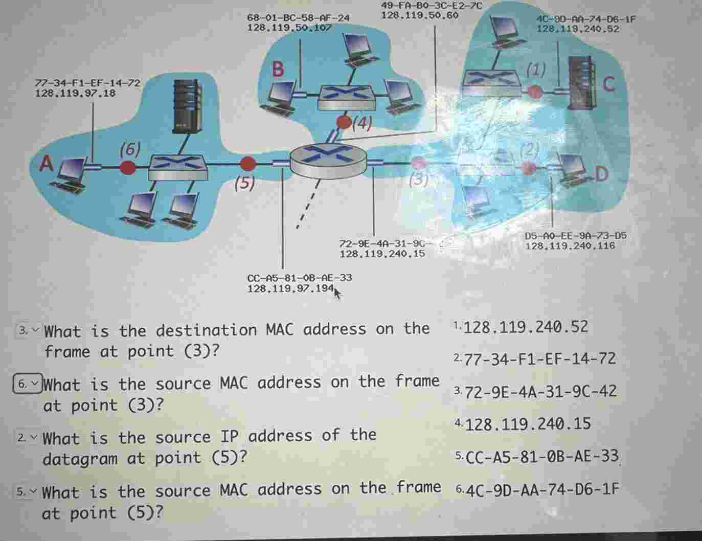 3 . What is the destination MAC address on the