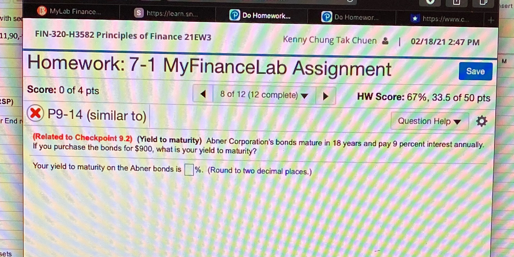 sert B MyLab Finance... S https://learn.sn.. P Do