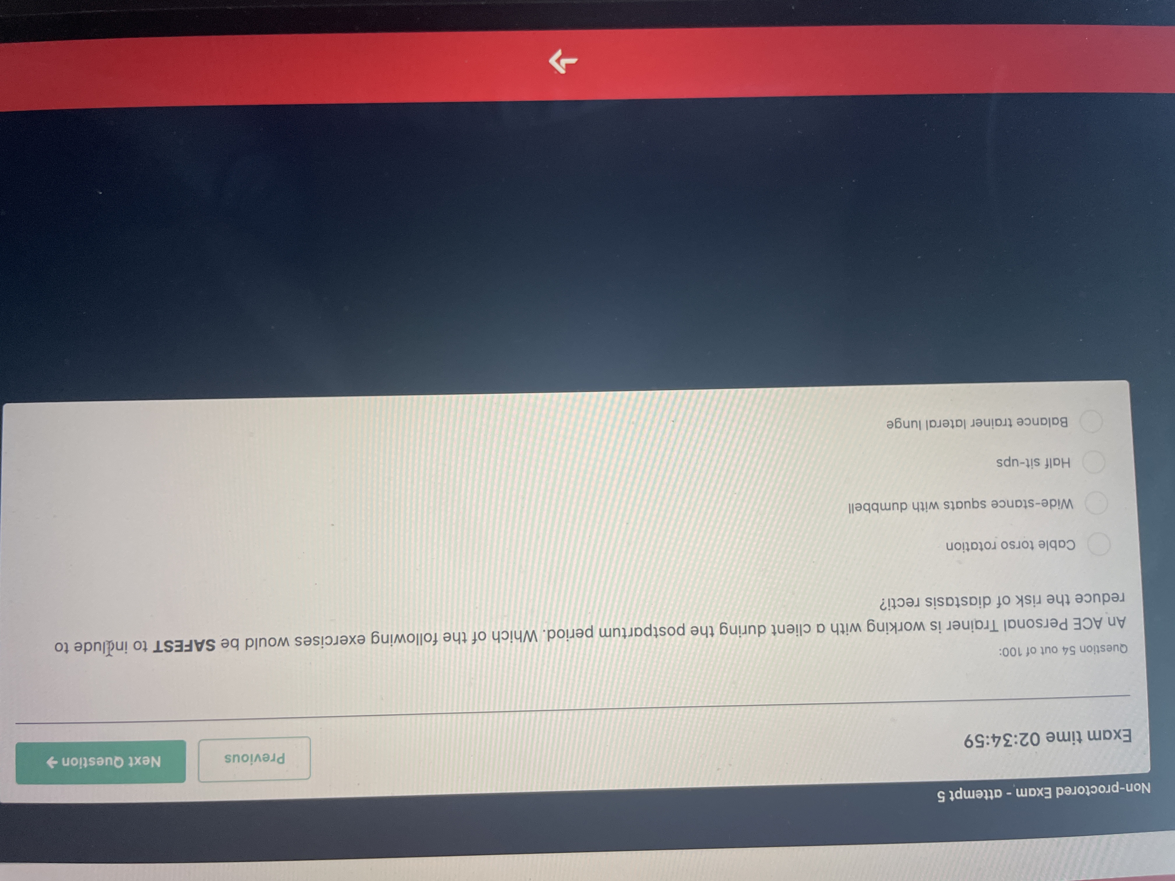 Question 5 4 out of 1 0 0 : An ACE Personal