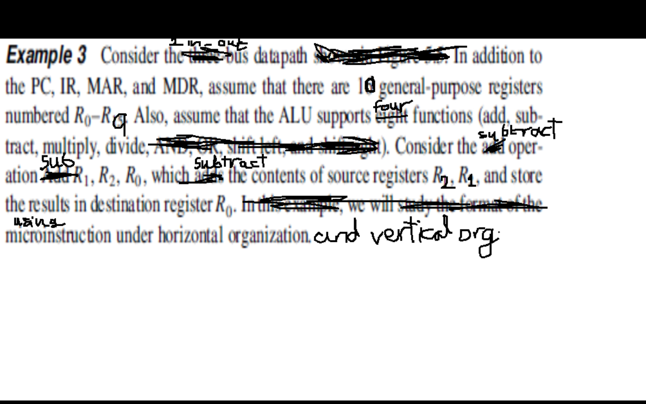 Consider the 2 in - out bus datapath in addition