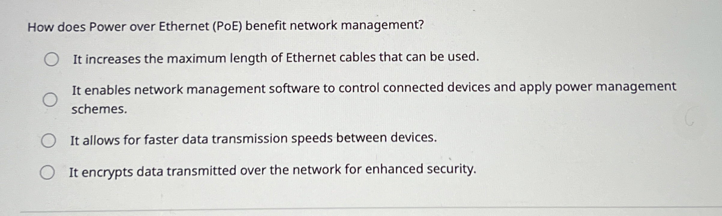 How does Power over Ethernet ( PoE ) benefit