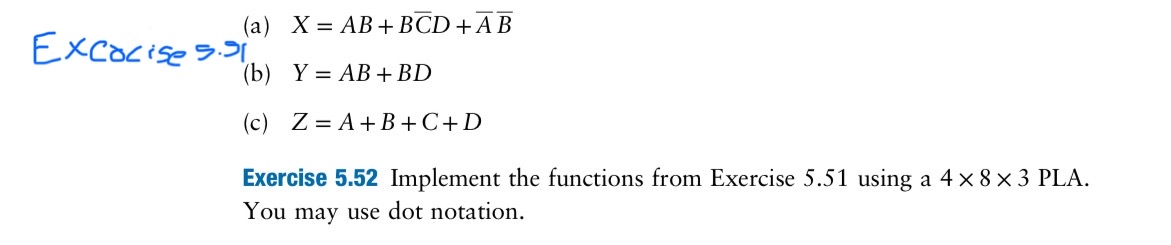( a ) x = A B + B b a r ( C ) D + b a r A b a r (