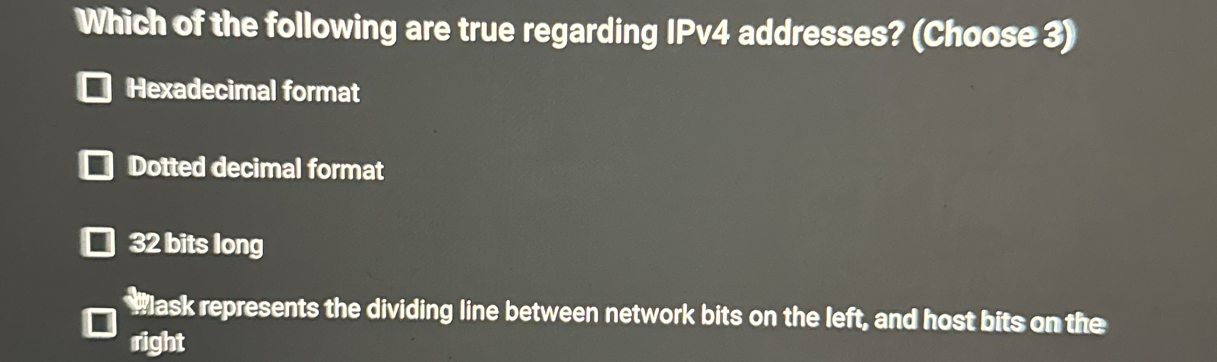 Which of the following are true regarding IPv 4