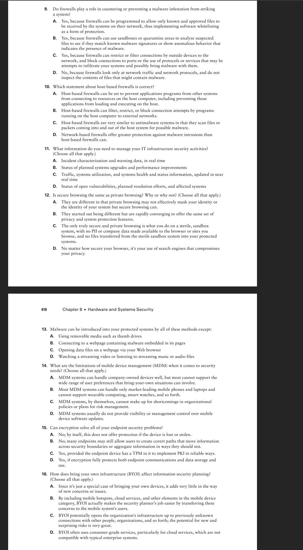 9 . Do firewalls play a role in countering or