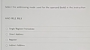 Select the addressing mode used for the operand (