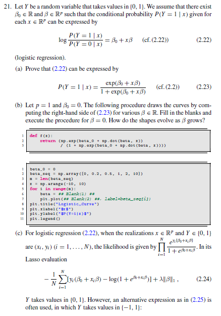 Let Y be a random variable that takes values in {