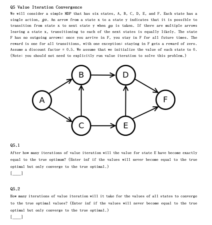 Q 5 Va 1 ue Iteration Convergence We will