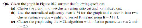 Given the graph in Figure 1 6 . 7 , answer the