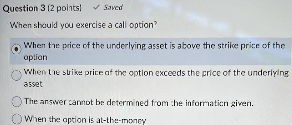 Please check if I answer correctly: Question 1 (2