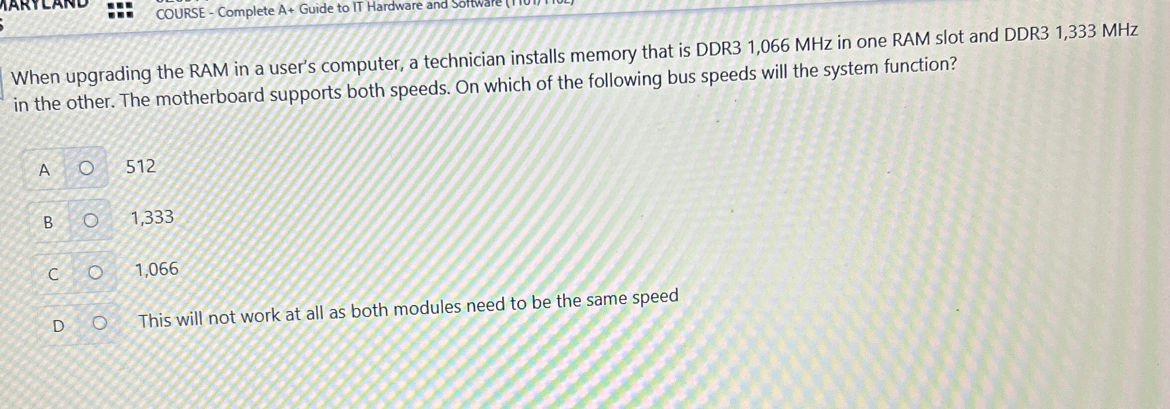 When upgrading the RAM in a user's computer, a